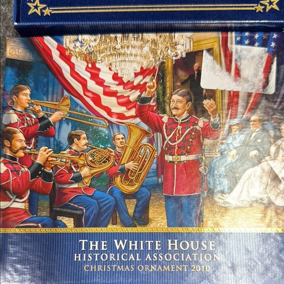 Patriotic Holiday Ornament with Gold and Red Accents - Picture 2 of 5